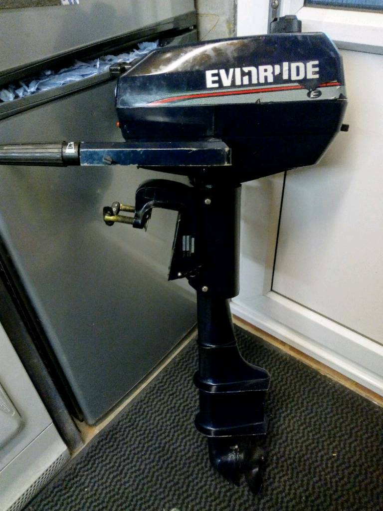 EVINRUDE 4HP TWIN CYLINDER 2STROKE LONGSHAFT OUTBOARD BOAT DINGHY