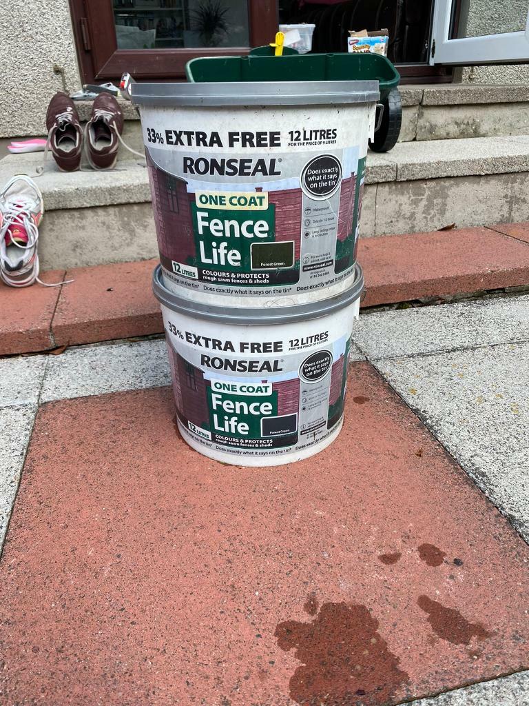 Fence paint Ronseal Forest Green 12 litre in Kingswells, Aberdeen