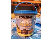5L Ronseal Fence life plus Fence & shed Wood treatment in Country oak Matt
