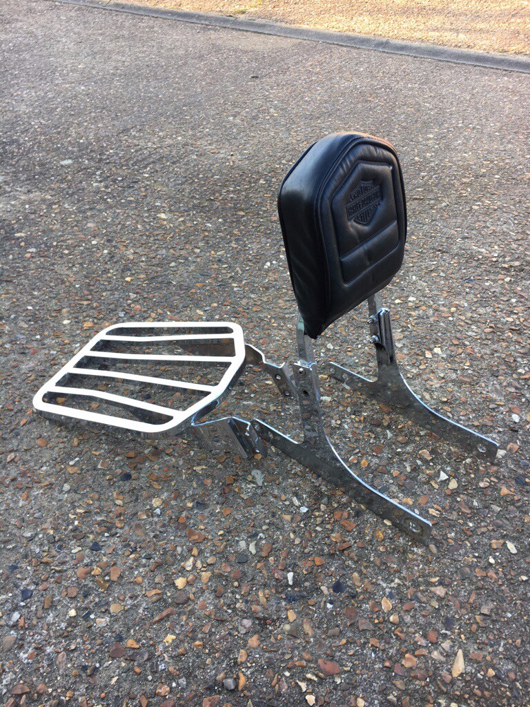 Harley Davidson Sissy Bar Luggage Rack Dyna Backrest Genuine Original
