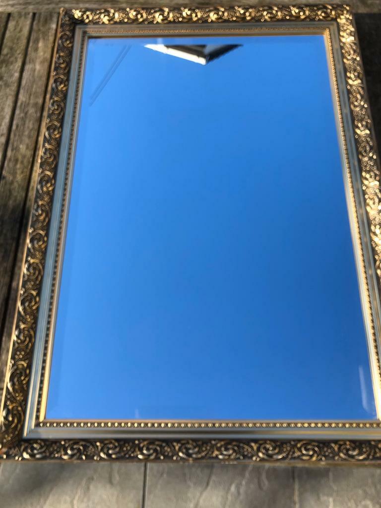 gold Gilt Antique Bevel Edged Mirror 79cm x 54cm in Southampton