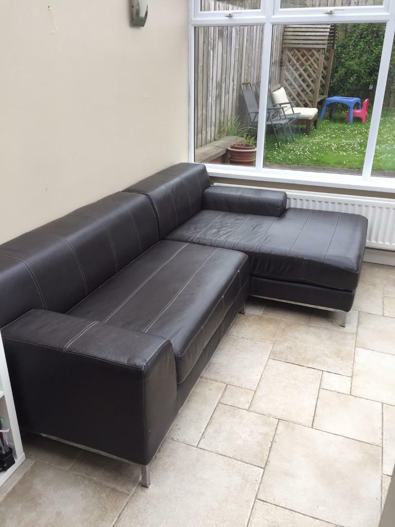 Ikea leather corner sofa in Ormeau Road, Belfast Gumtree