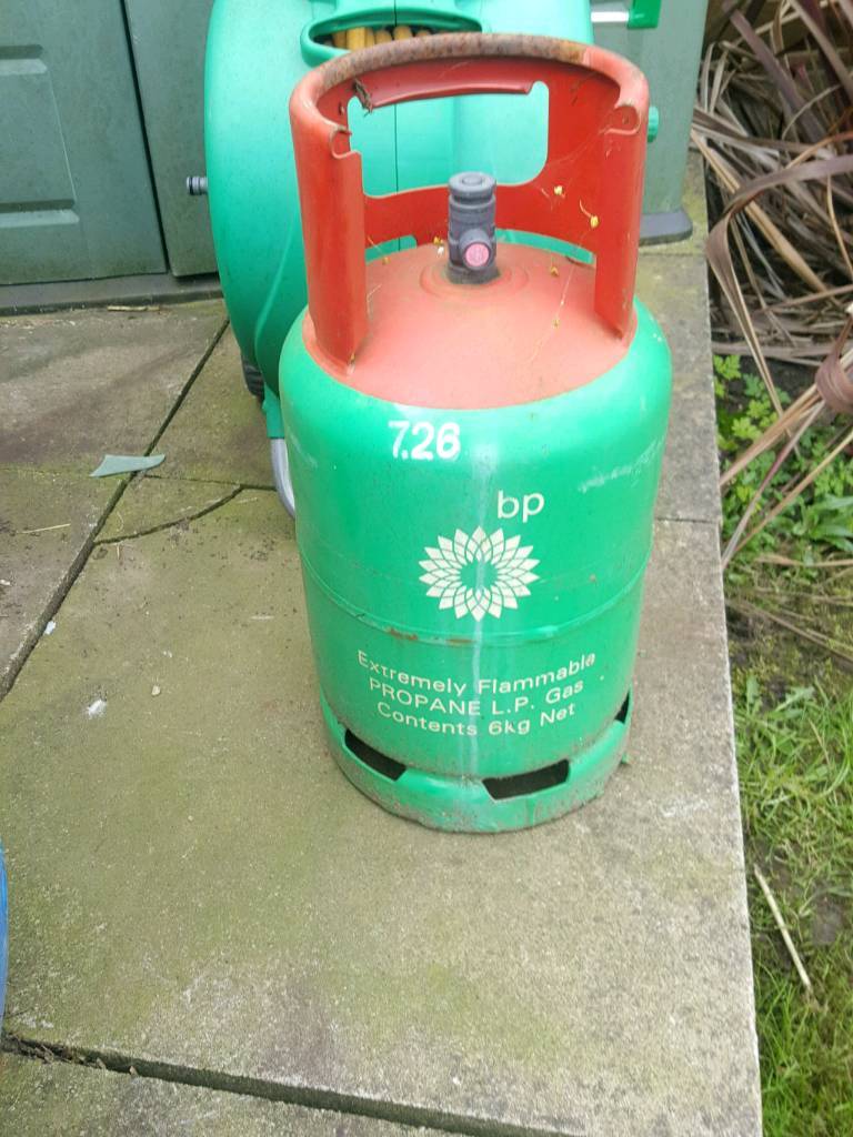 bbq patio heater gas bottle . nearly full in Leicester