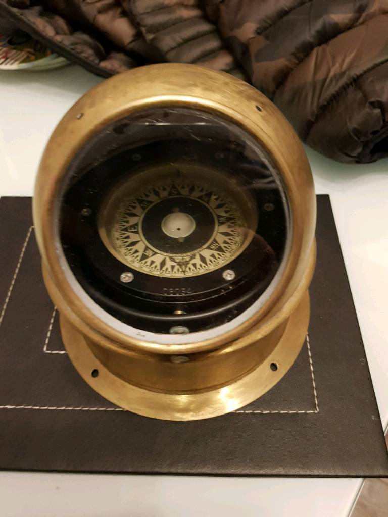 Old brass ships compass in County Antrim Gumtree