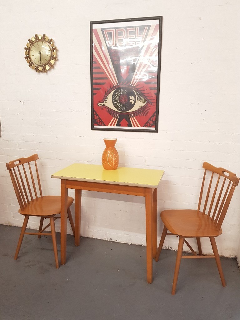 Mid Century Formica Vintage Table + 2 Chairs in South East London