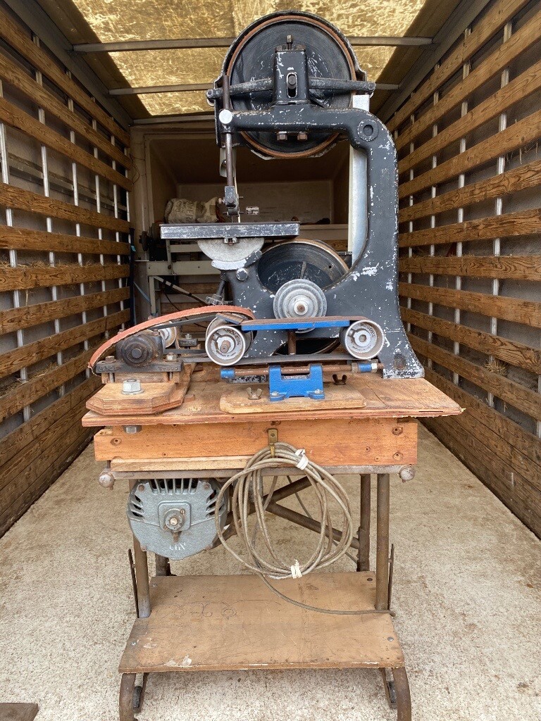 Vintage Fleet Bandsaw on Stand with Belt Sander in Lymington