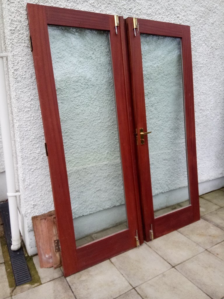 MAHOGANY PATIO DOORS (pair) in Newtownabbey, County Antrim Gumtree