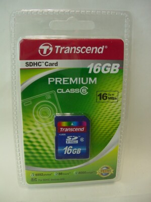 NEW - TRANSCEND 16GB SD CARD SDHC