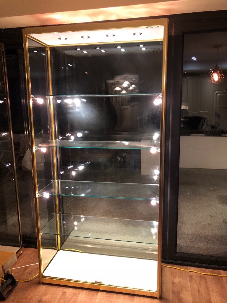 Stunning Gold And Glass Display Cabinets In Lindfield West Sussex