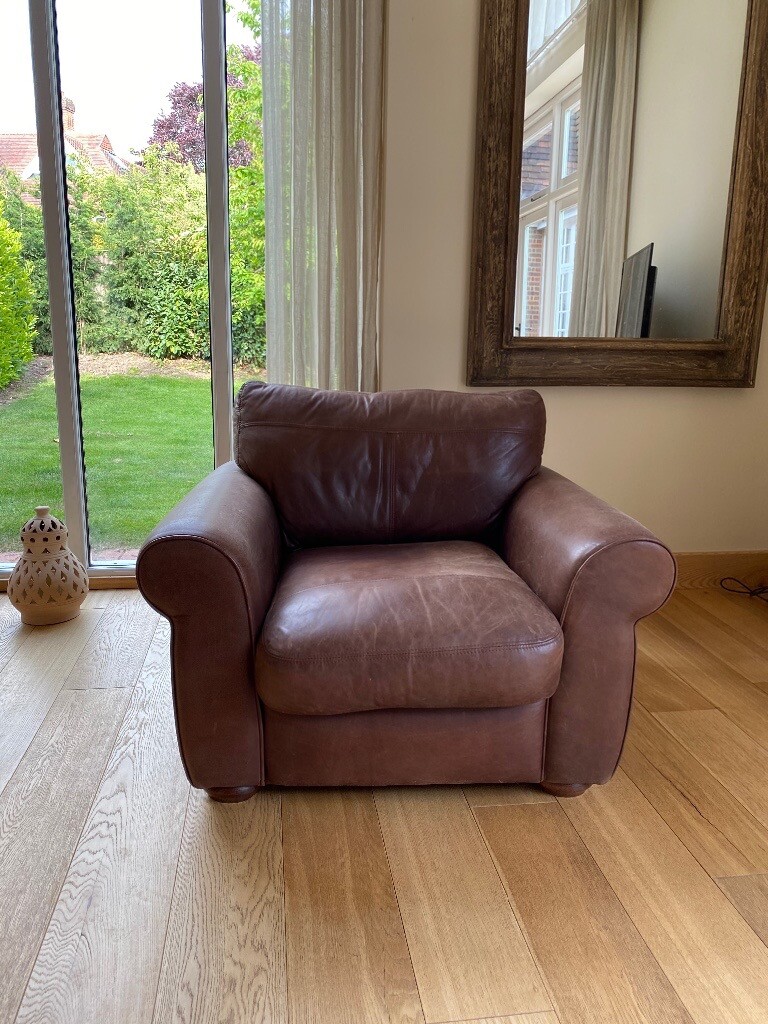Beautiful John Lewis leather sofas in Beaconsfield, Buckinghamshire