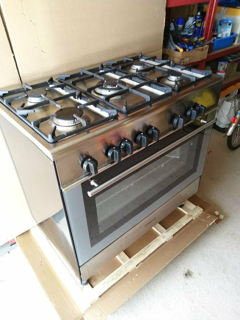 Kenwood 90cm Dual Fuel Range Oven Electric Oven, 5 Gas Burners