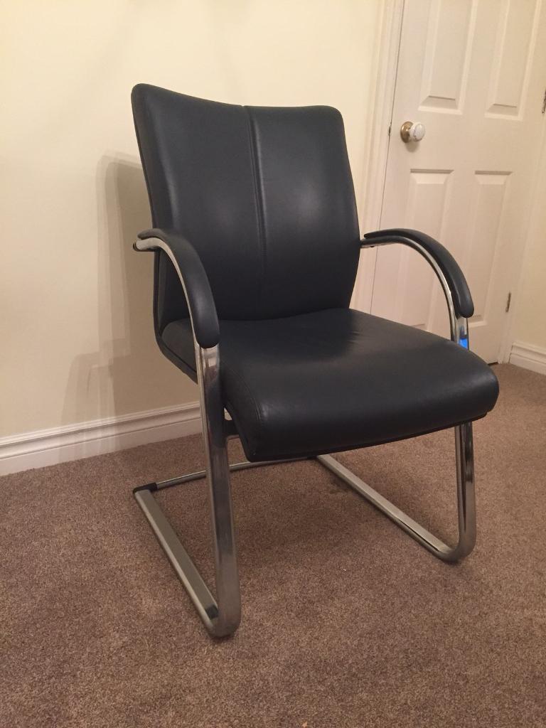 Navy Leather Office Chair | in Colchester, Essex | Gumtree