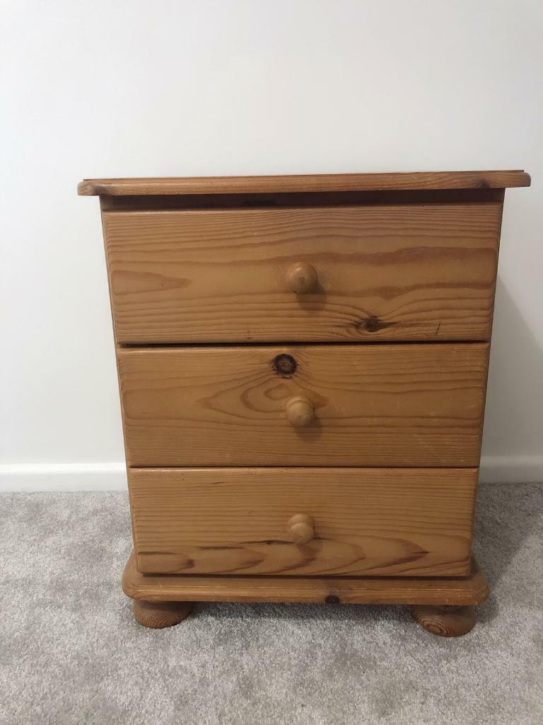 2 x solid pine bedside tables in Christchurch, Dorset Gumtree