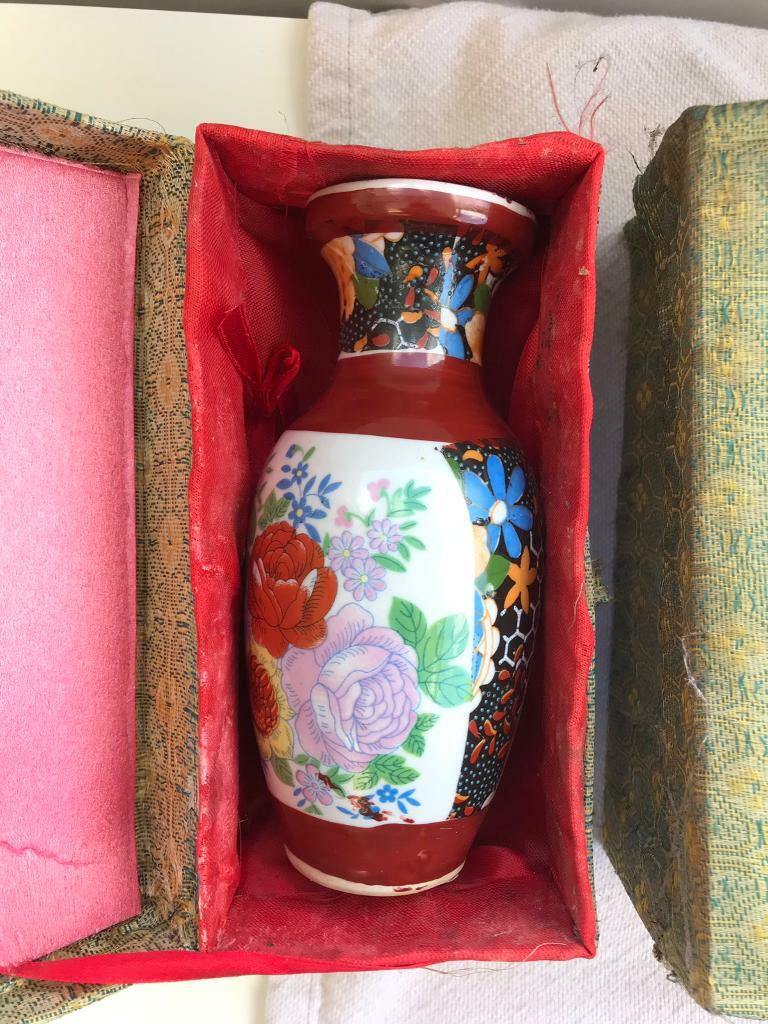 Hand painted mini Chinese Vases in boxes in Truro, Cornwall Gumtree