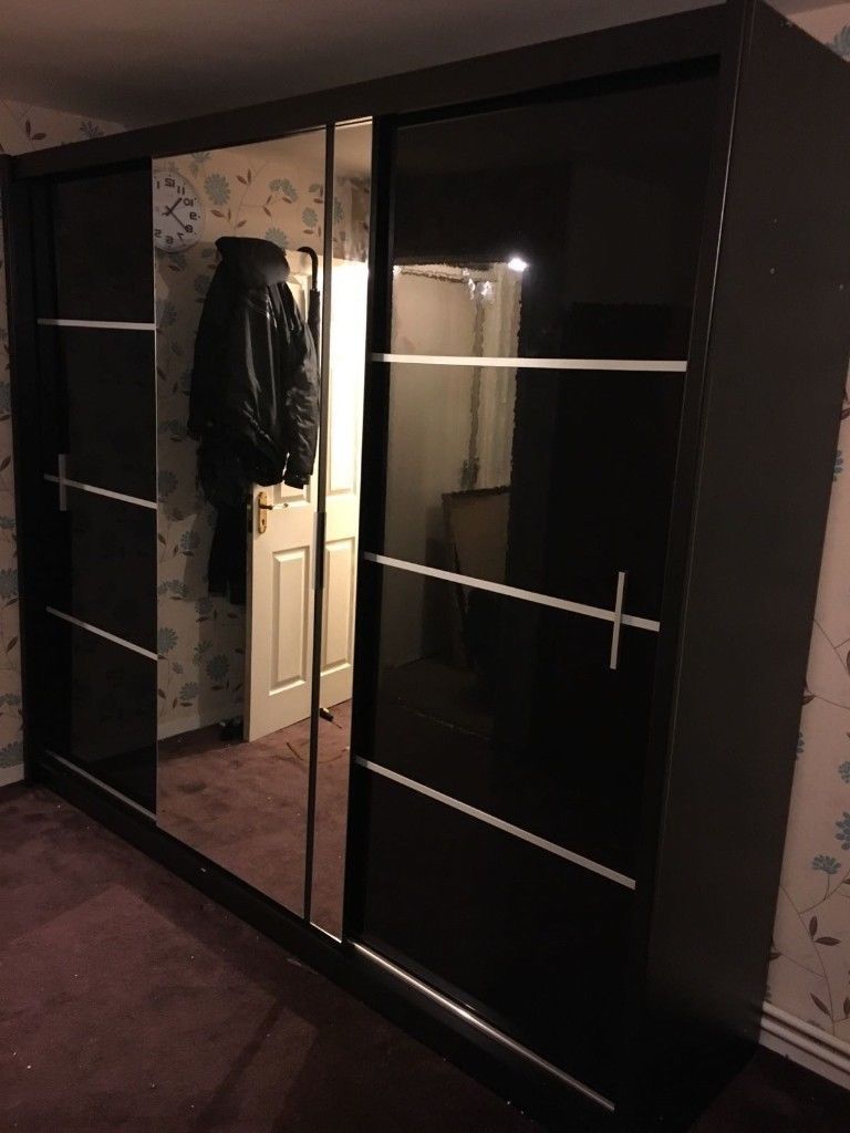 Luxury 250cm Large Black High Gloss Wardrobe in Angel, London Gumtree
