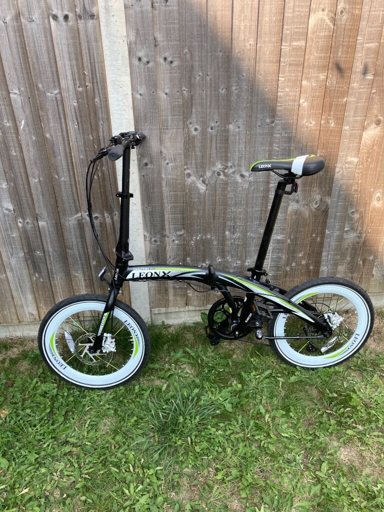 Aluminium folding bike 20 inch wheels, gears, disc brakes, lightweight