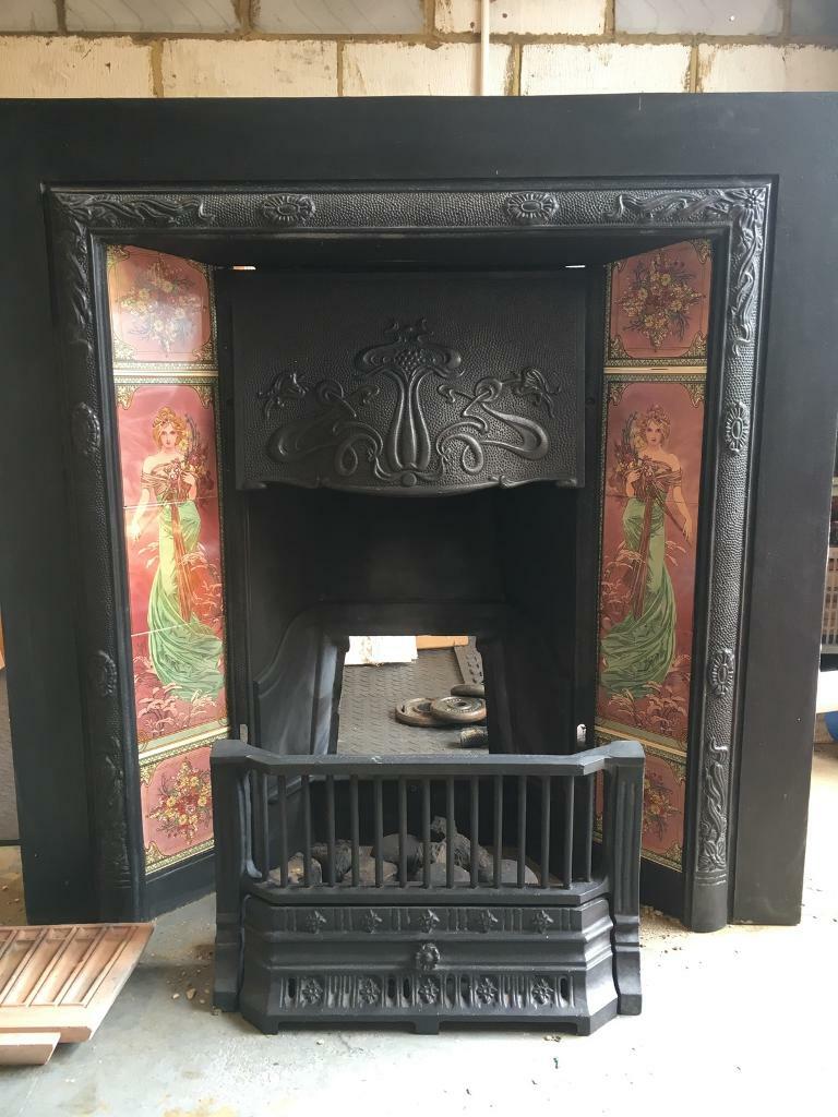 Cast Iron Reproduction Victorian Fireplace In Thames Ditton Surrey