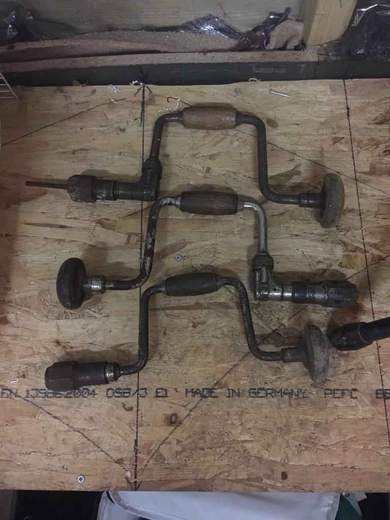 Vintage auger bits with box and three augers in Helensburgh, Argyll