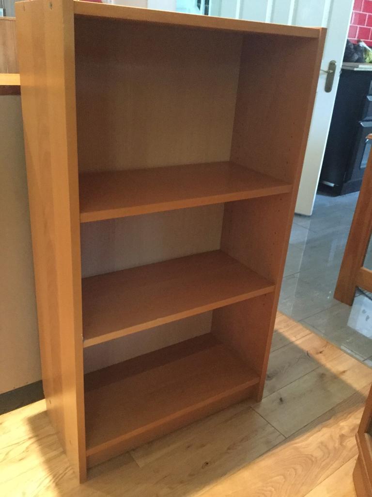 Teak Bookcase with 2 Adjustable Shelves H42in/107cm W24in/60cm D11in
