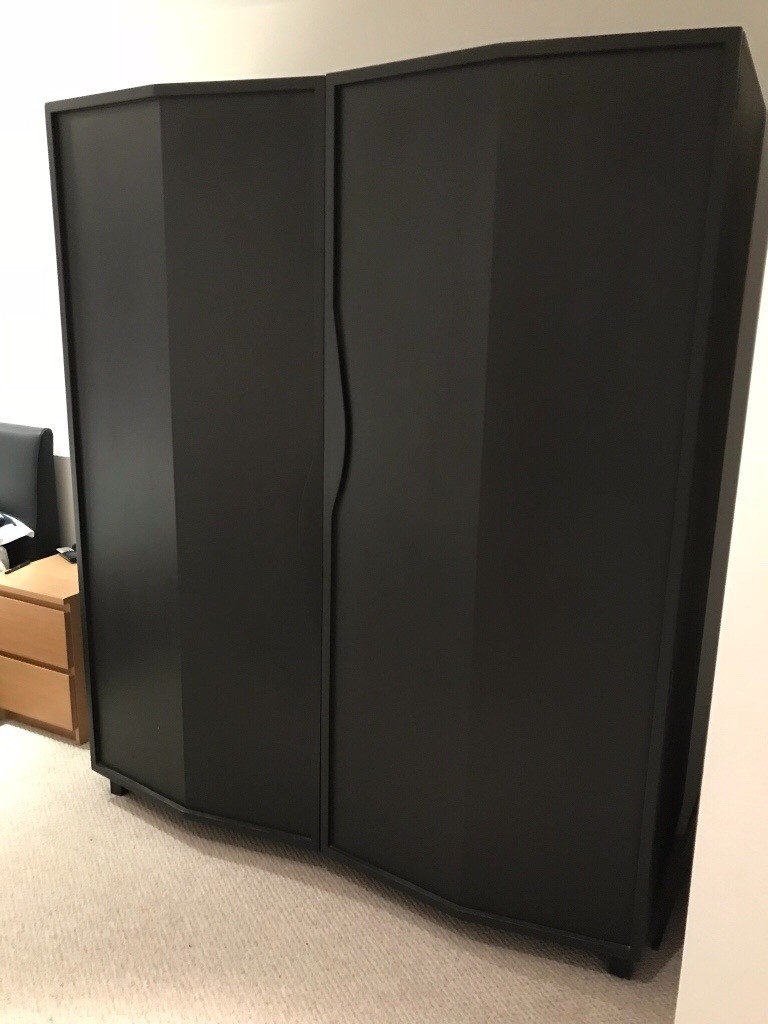 Habitat Pushkar Double Wardrobe Black Designed By Matthew