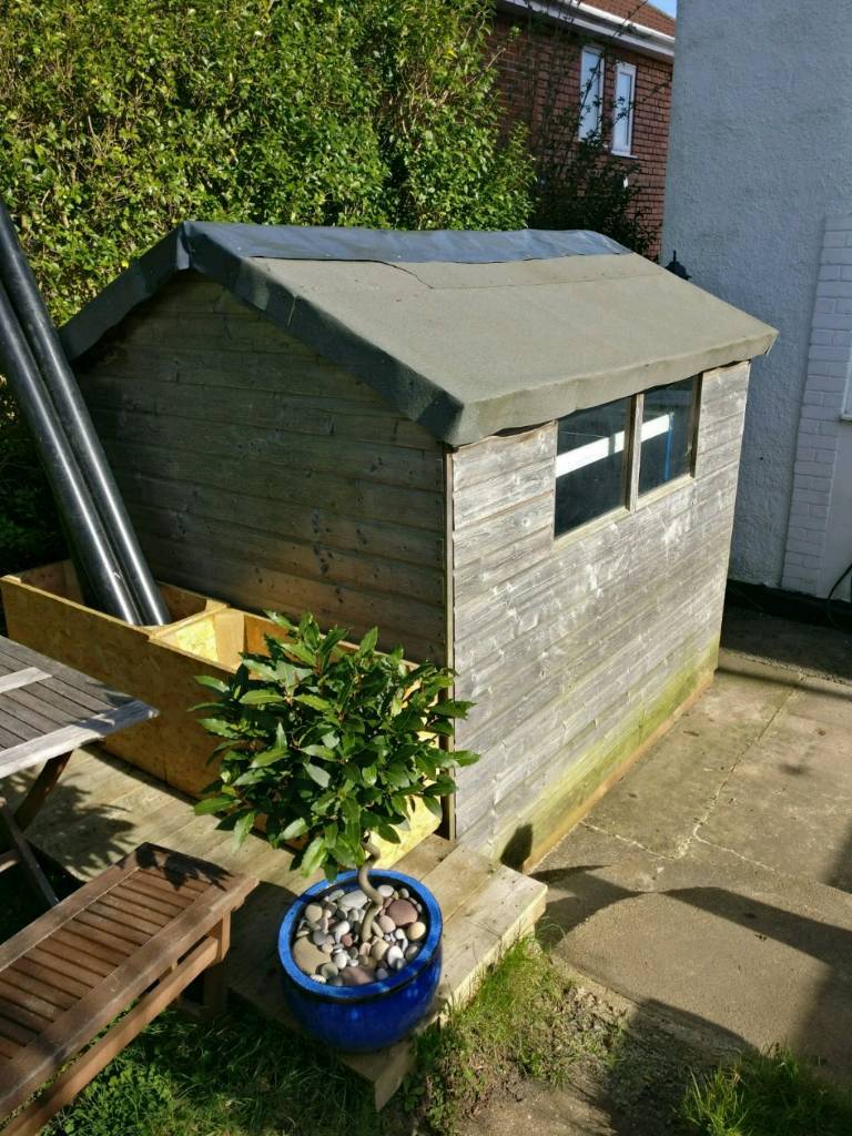 shed 2.4m x 2.5m x 2m with glass window. good condition