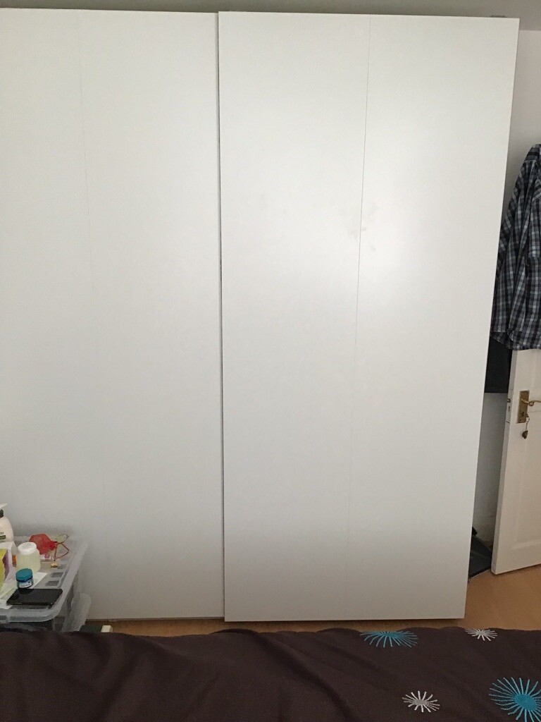 Ikea Wardrobe Sliding Doors Hasvik Pair Of Sliding Doors White 75
