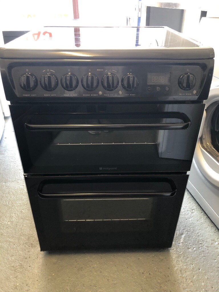 Hotpoint HAE60 60cm Double Electric Cooker in Black 7237 in Ipswich, Suffolk Gumtree