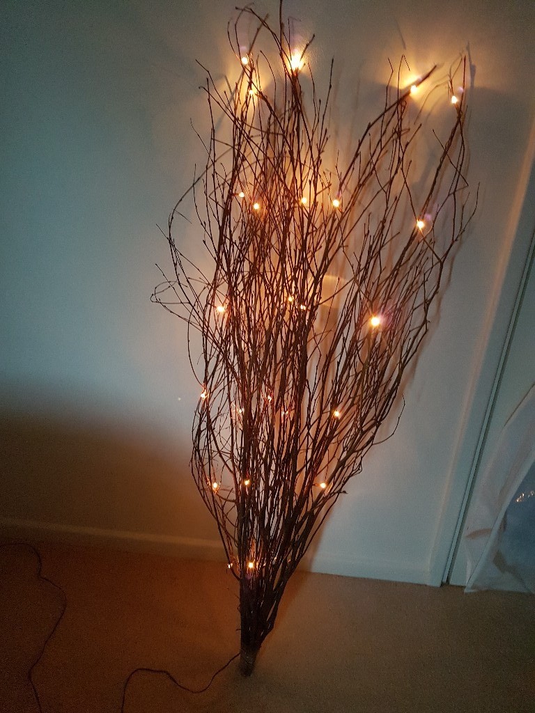 Natural Twigs with lights Marks & Spencer 50 inches high in