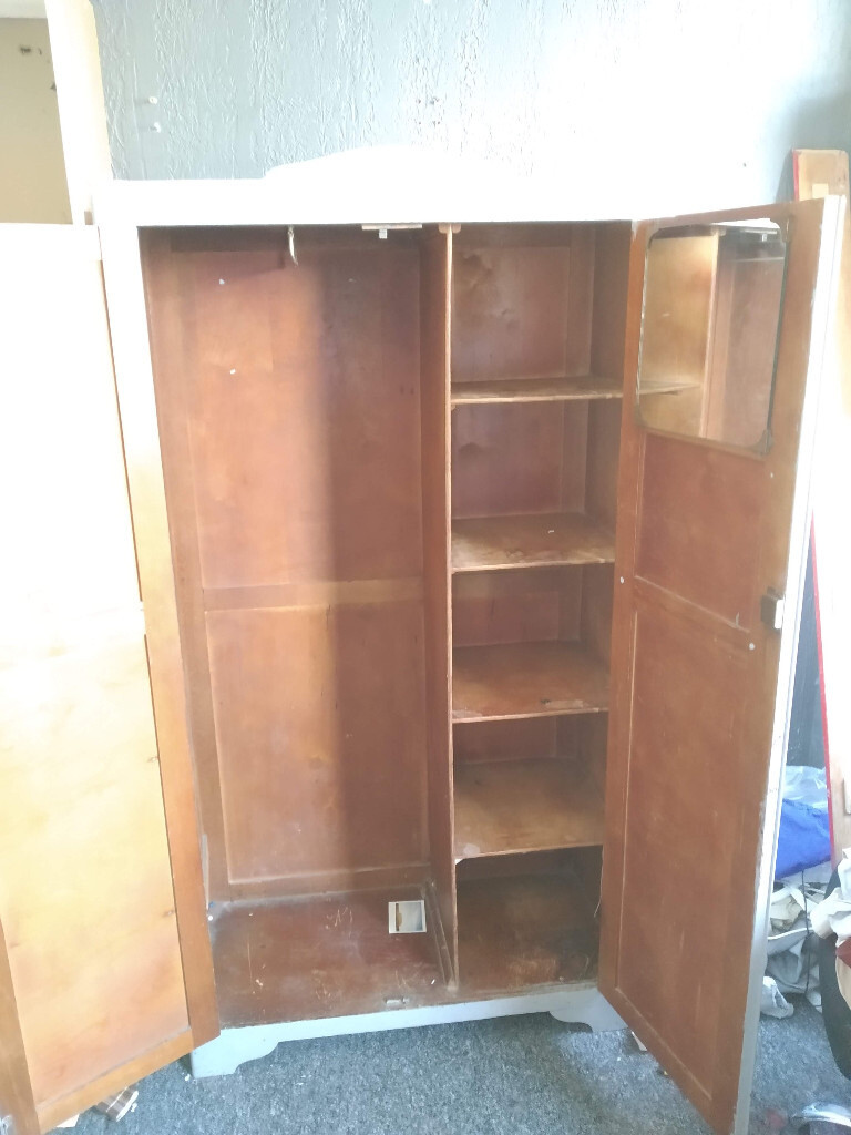 Free Wooden Wardrobe Classic Styling With Shelves And Hanging