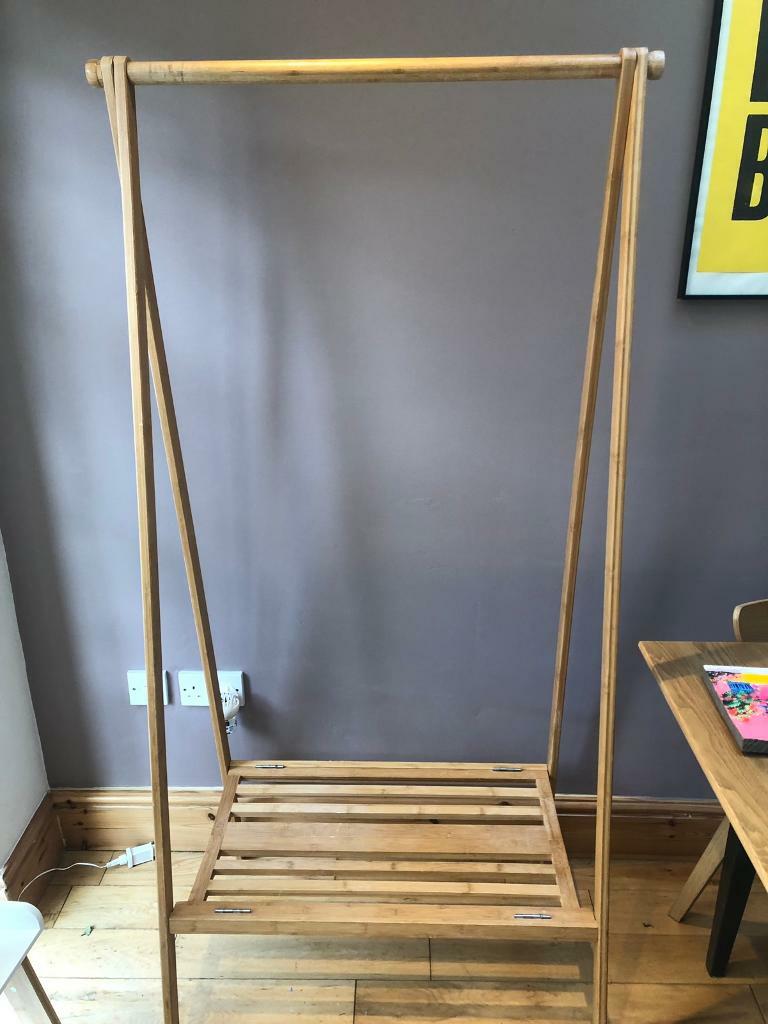 Bamboo folding wardrobe futon company. Hanging rail in Easton