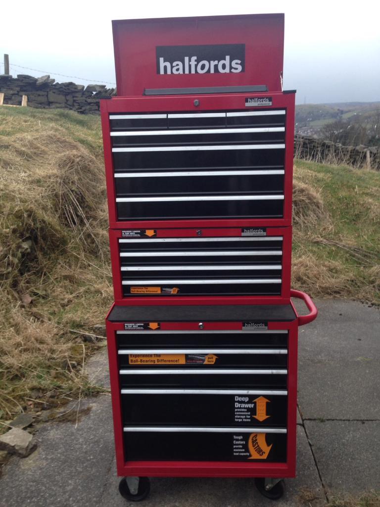 Halfords industrial toolbox with tools in Littleborough, Manchester