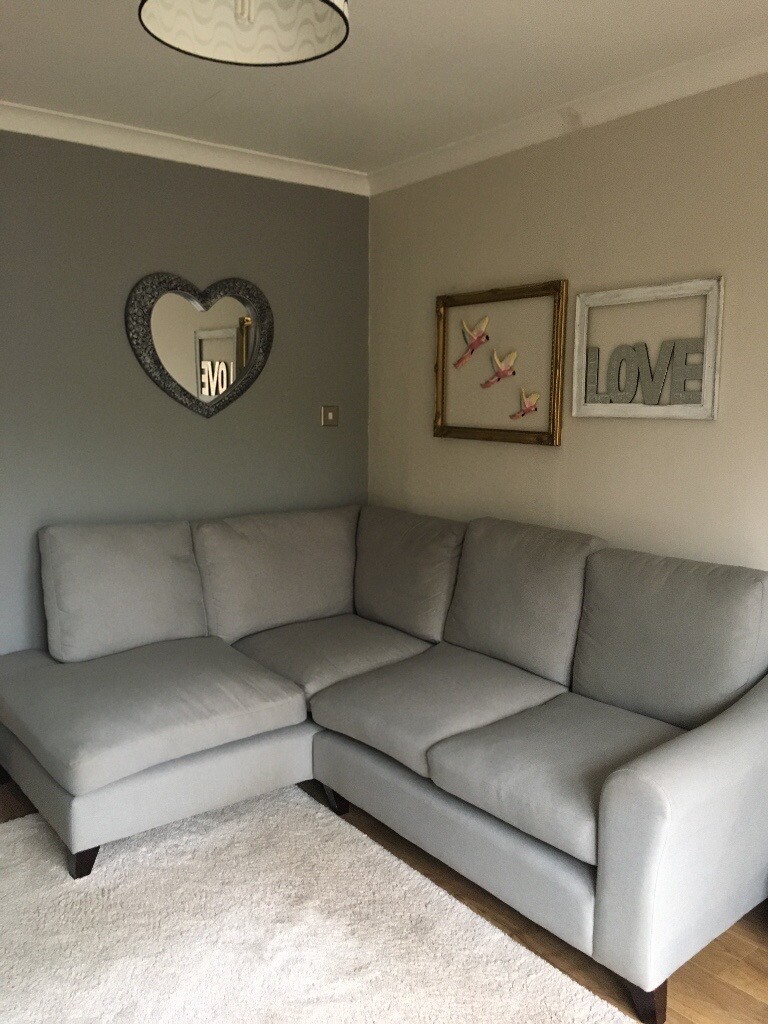 Laura Ashley Light Grey Corner Sofa In Bassaleg Newport Gumtree