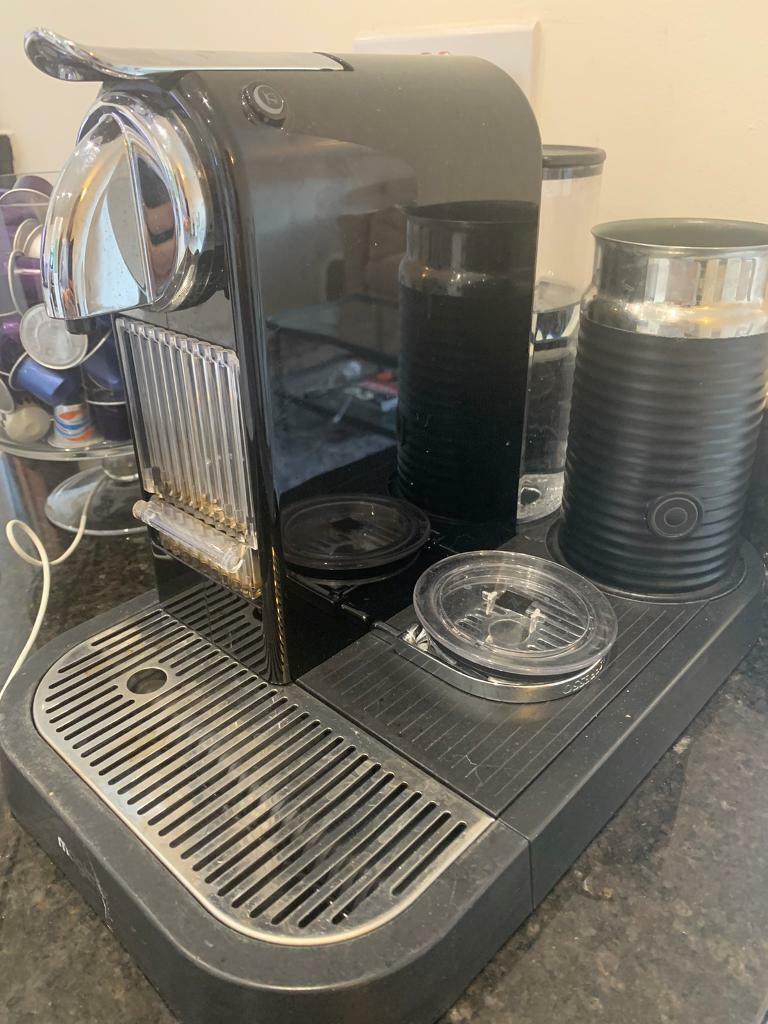 Nespresso coffee machine with milk frother in SunburyonThames