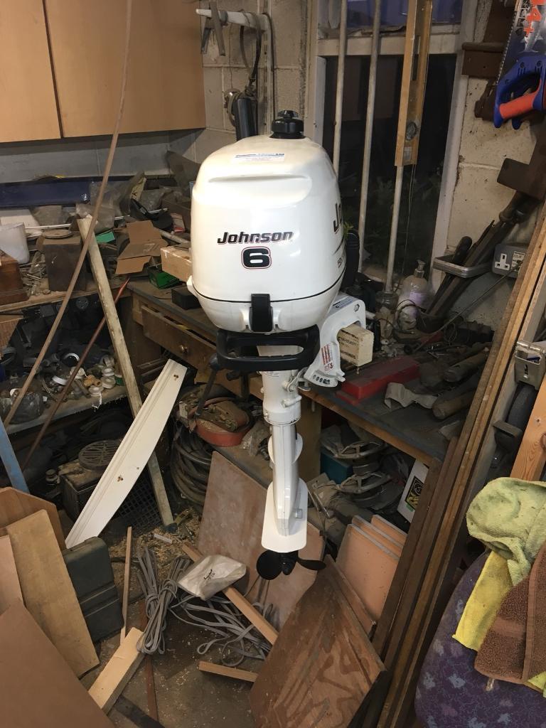 Johnson 6hp four stroke outboard motor.