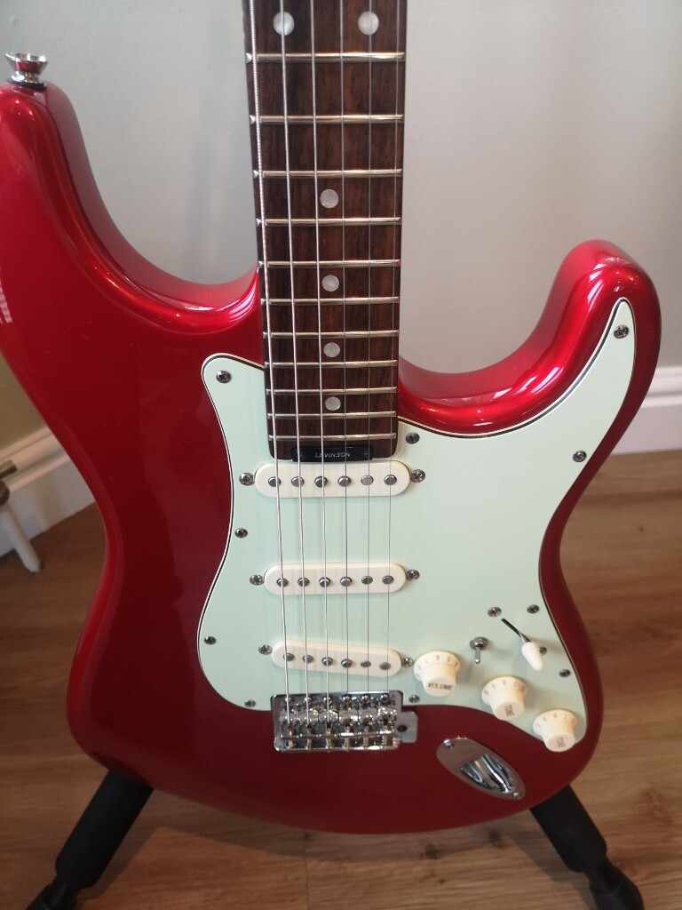 Candy Red Levinson Blade Texas Standard Pro Guitar with VSC. Very Good