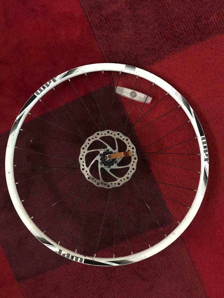 WPP Front Disc Wheel With 160mm Tektro WPP WHITE RIM 26inch MOUNTAIN BIKE