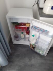 image for Unercounter fridge with small cool box white as new