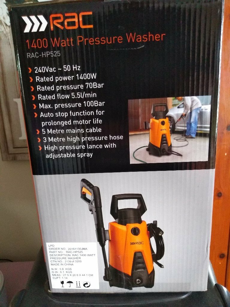RAC HP 525 Pressure Washer Brand New Sealed CHARD TA20 in Chard