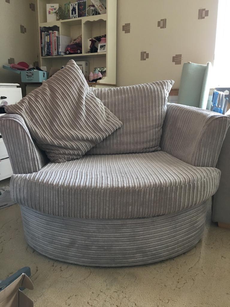 Grey very comfortable swivel tub chair in Worthing, West Sussex Gumtree