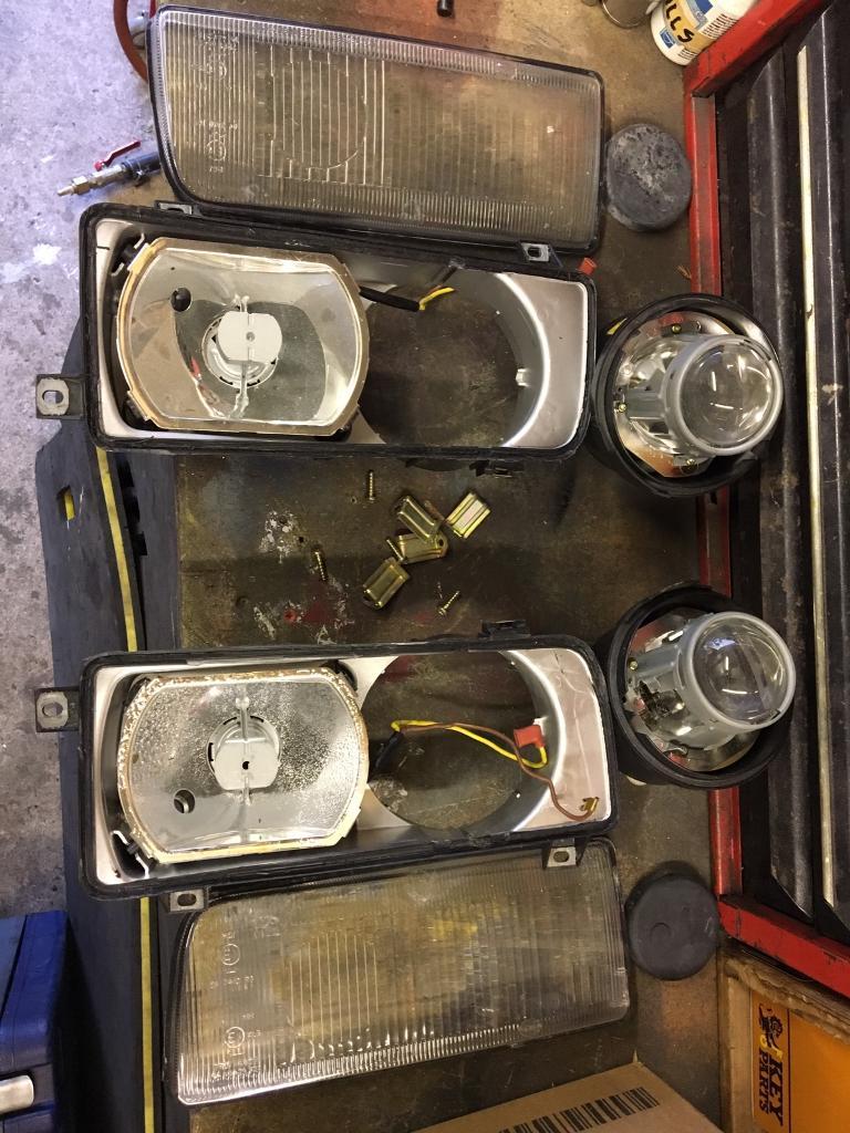 Very rare mk2 Golf Rallye G60 full headlight set up in Dalkeith