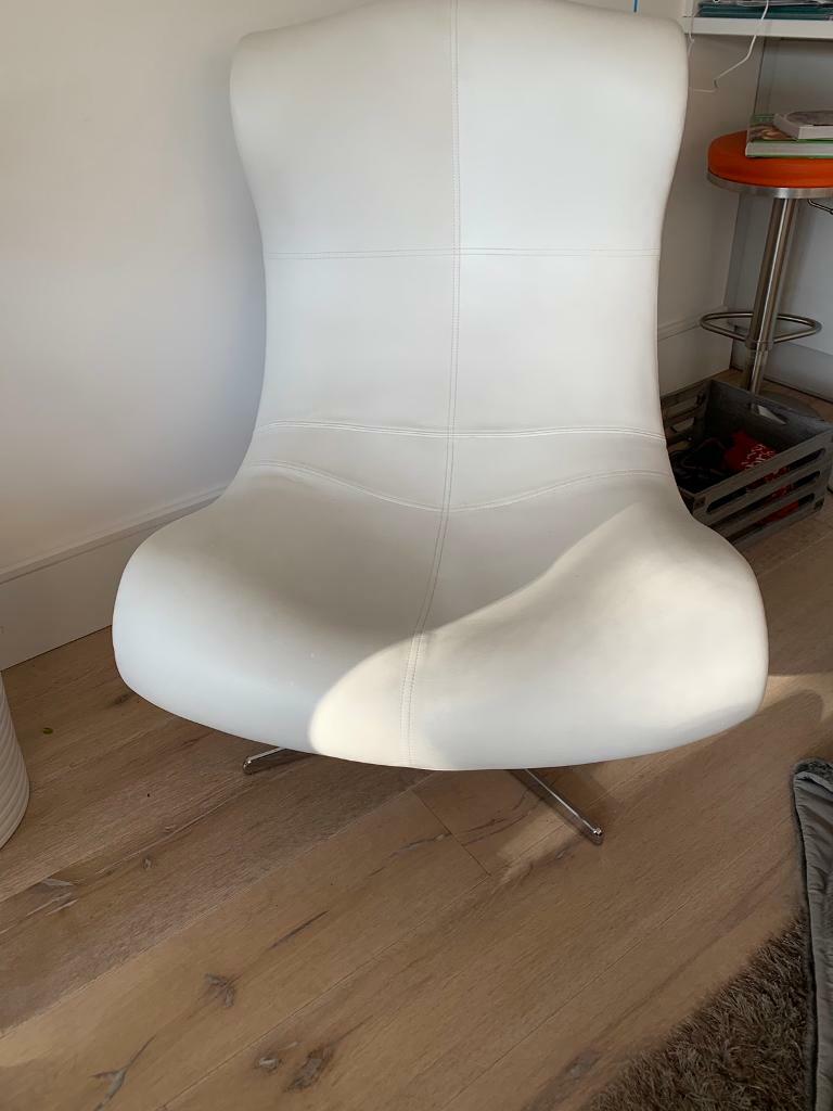 Ligne roset leather swivel chair | in Poole, Dorset | Gumtree
