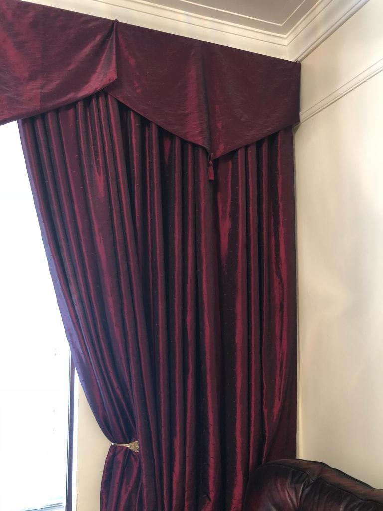 Plum Burgundy Curtains Fully Lined 118 Inch Drop And 165 Inches