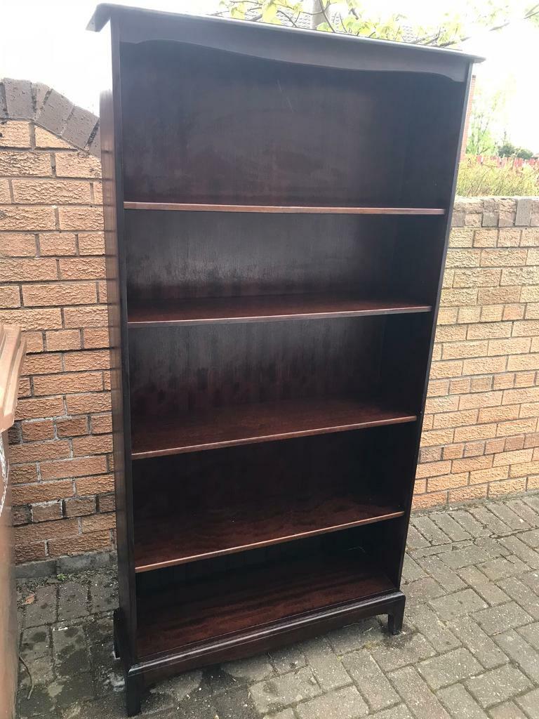 Vintage Stag Minstrel tall bookcase with 5 shelves pre owned in