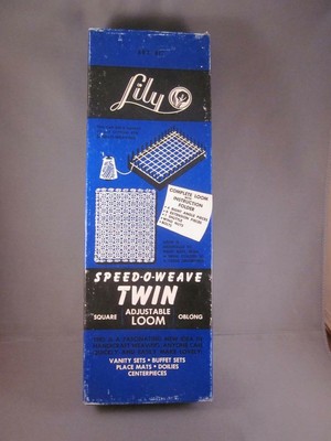 LILY Speed-O-Weave Twin Square Oblong Adjustable Loom w/ Instructions