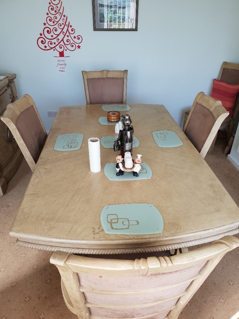 Used dining room table and 6 chairs and matching cupboard in Sittingbourne, Kent Gumtree