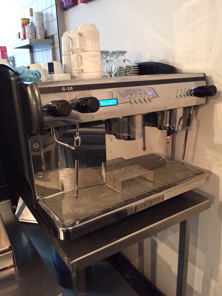 Espresso Coffee Machine Expobar G10 including grinder and filter in