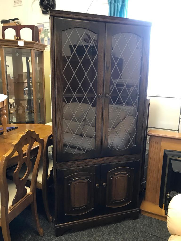 Dark wood corner display unit can deliver in Jarrow, Tyne and Wear