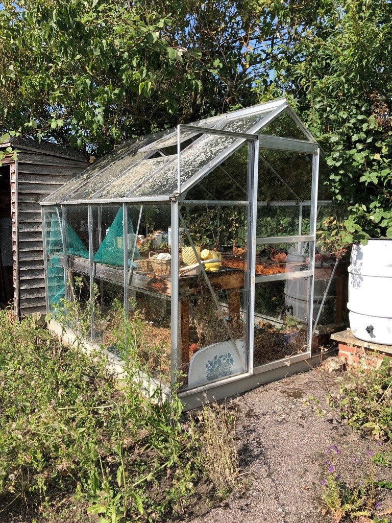 FREE glass greenhouse. You will need to dismantle and collect in