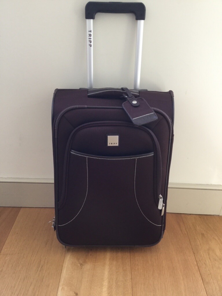 TRIPP SUITCASE HAND LUGGAGE SIZE DARK BROWN EXCELLENT CONDITION in