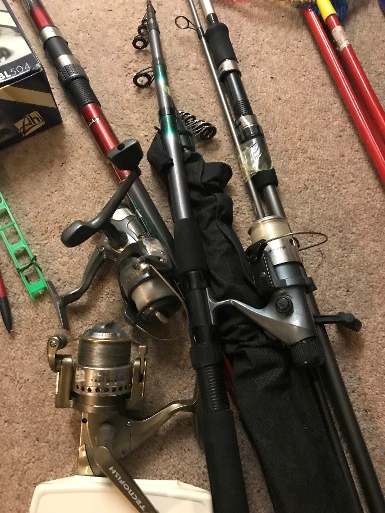 3 FISHING RODS AND TACKLE AND 3 FISHING NETS in Hendon, London Gumtree